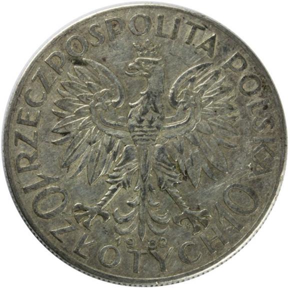 10 złotych 1932 Głowa Kobiety II RP Warszawa (2)