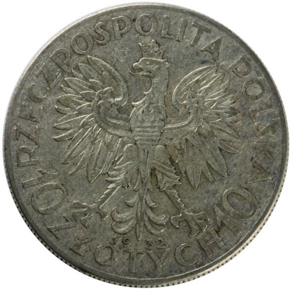 10 złotych 1932 Głowa Kobiety II RP Warszawa (2)
