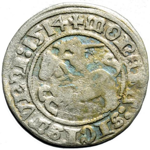 Półgrosz 1514 Zygmunt I Stary Wilno (1)