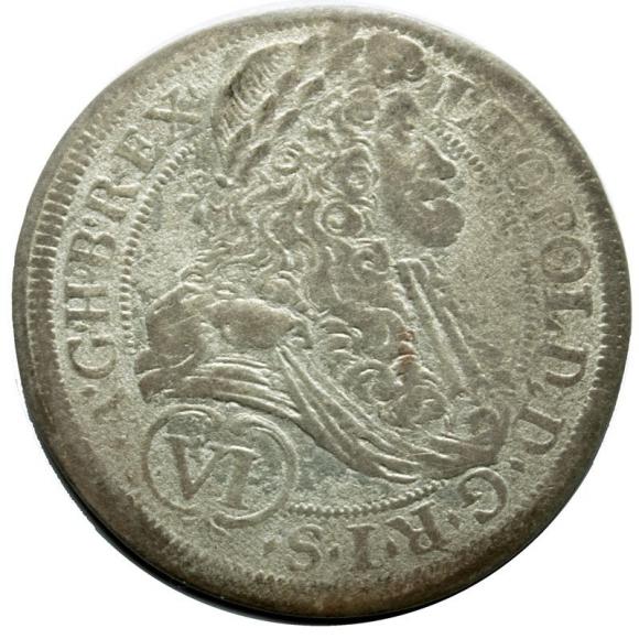 6 krajcarów 1691 Leopold I Habsburg Austria Wiedeń (1)