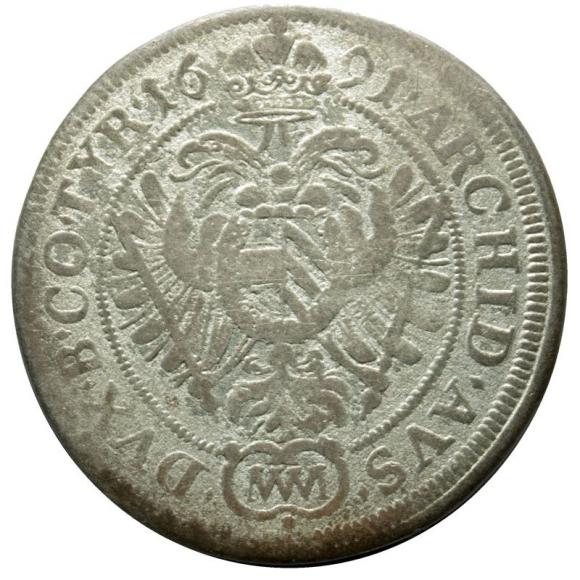 6 krajcarów 1691 Leopold I Habsburg Austria Wiedeń (2)