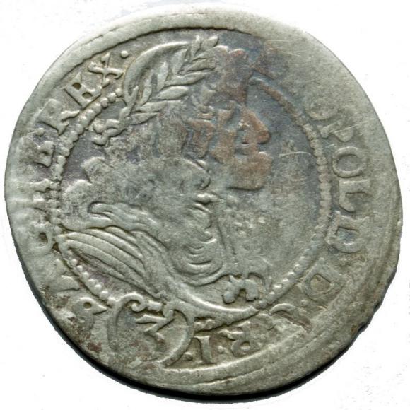 3 krajcary 1696 Leopold I Habsburg Węgry Nagybanya (1)