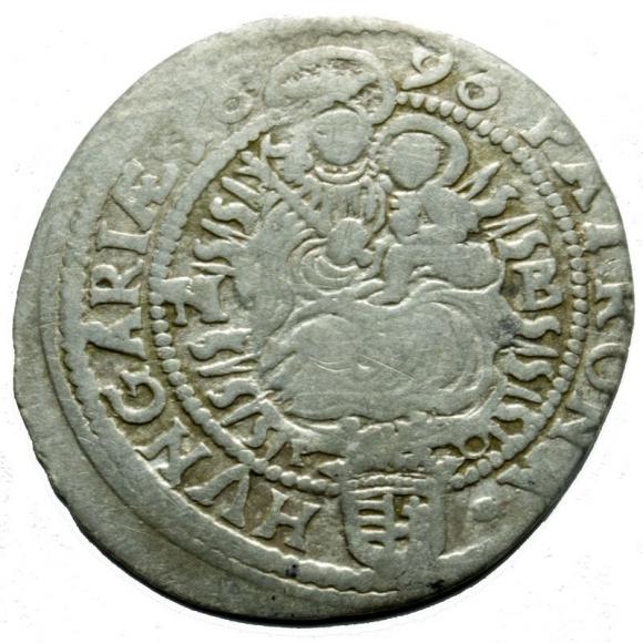 3 krajcary 1696 Leopold I Habsburg Węgry Nagybanya (2)