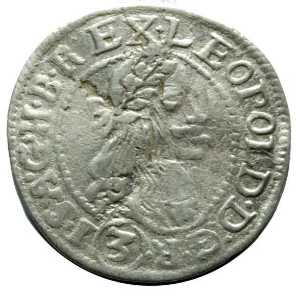 3 krajcary 1678 Leopold I Habsburg Węgry Krzemnica (1)