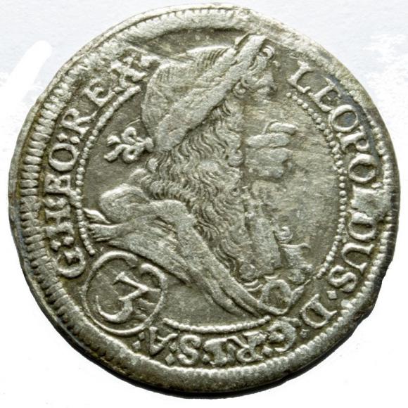 3 krajcary 1697 Leopold I Habsburg Austria Graz (1)