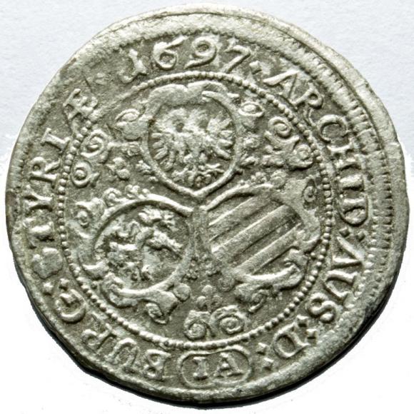 3 krajcary 1697 Leopold I Habsburg Austria Graz (2)