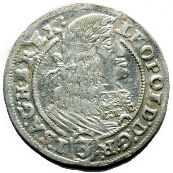 3 krajcary 1661 Leopold I Habsburg Śląsk Wrocław (1)