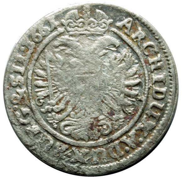 3 krajcary 1661 Leopold I Habsburg Śląsk Wrocław (2)