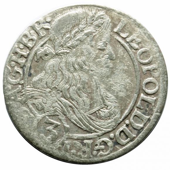 3 krajcary 1666 Leopold I Habsburg Śląsk Wrocław (1)
