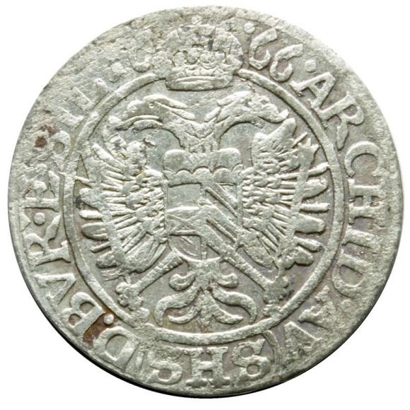 3 krajcary 1666 Leopold I Habsburg Śląsk Wrocław (2)
