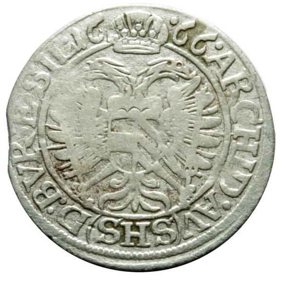 3 krajcary 1666 Leopold I Habsburg Śląsk Wrocław (2)