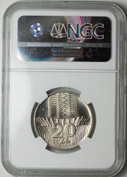 20 zł 1973 Wieżowiec i kłosy GRADING NGC (1)