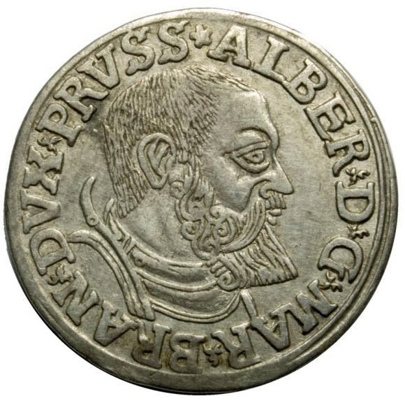 Trojak 1540 Albrecht Hohenzollern Księstwo Pruskie Królewiec (1)
