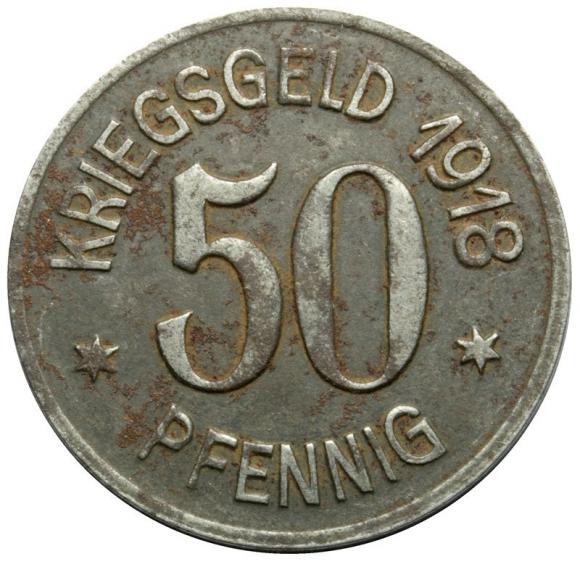 50 fenigów 1918 Racibórz Ratibor (1)
