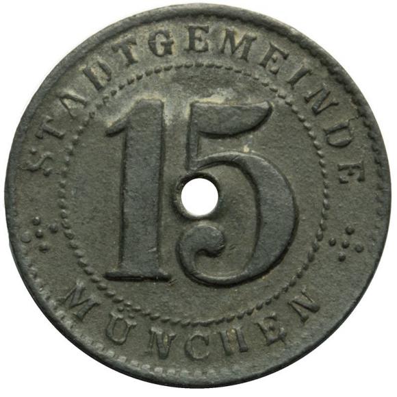 15 fenigów 1918 Monachium Munchen (1)