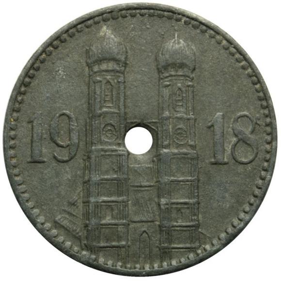 15 fenigów 1918 Monachium Munchen (2)