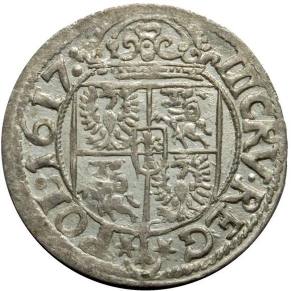 3 krajcary 1617 Zygmunt III Waza Kraków (2)