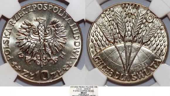 10 złotych 1971 FAO Chleb dla świata próba GRADING (1)