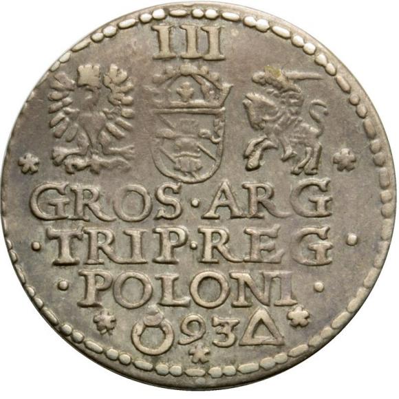 Trojak 1593 Zygmunt III Waza Malbork (2)