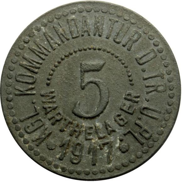 5 fenigów 1917 poligon Biedrusko Warthelager Weissenburg (1)