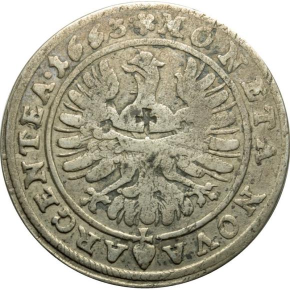 15 krajcarów 1663 Ludwik II Brzeski Księstwo Brzesko - Legnicko - Wołowskie Brzeg (2)