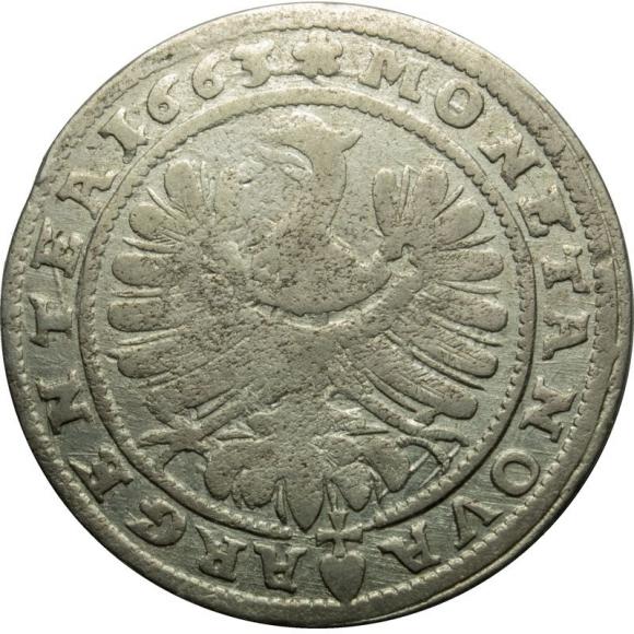 15 krajcarów 1663 Ludwik II Brzeski Księstwo Brzesko - Legnicko - Wołowskie Brzeg (2)
