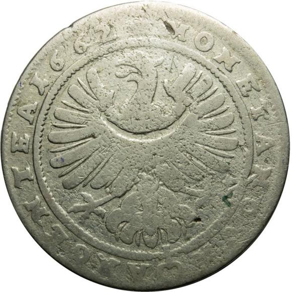 15 krajcarów 1662 Jerzy III Brzeski Księstwo Brzesko - Legnicko - Wołowskie Brzeg (2)