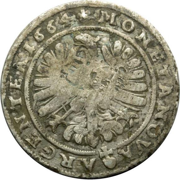15 krajcarów 1664 Jerzy III Brzeski Księstwo Brzesko - Legnicko - Wołowskie Brzeg (2)