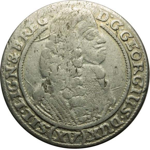 15 krajcarów 1664 Jerzy III Brzeski Księstwo Brzesko - Legnicko - Wołowskie Brzeg (1)