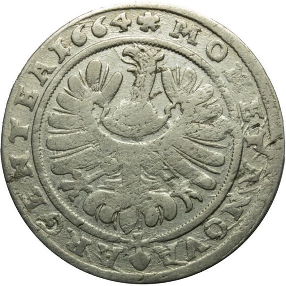 15 krajcarów 1664 Jerzy III Brzeski Księstwo Brzesko - Legnicko - Wołowskie Brzeg (2)