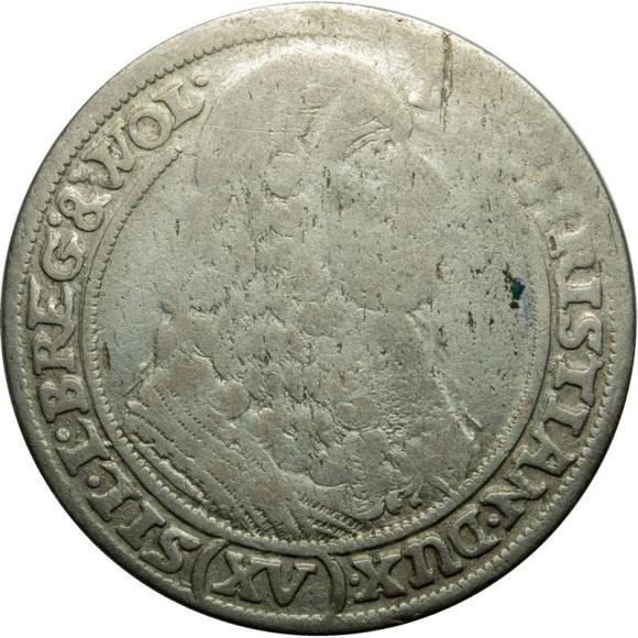 15 krajcarów 1663 Chrystian Wołowski Księstwo Brzesko - Legnicko - Wołowskie Brzeg (1)