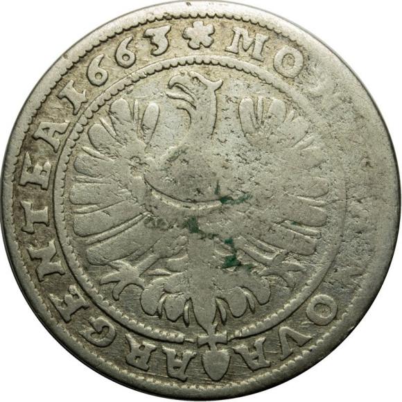 15 krajcarów 1663 Chrystian Wołowski Księstwo Brzesko - Legnicko - Wołowskie Brzeg (2)