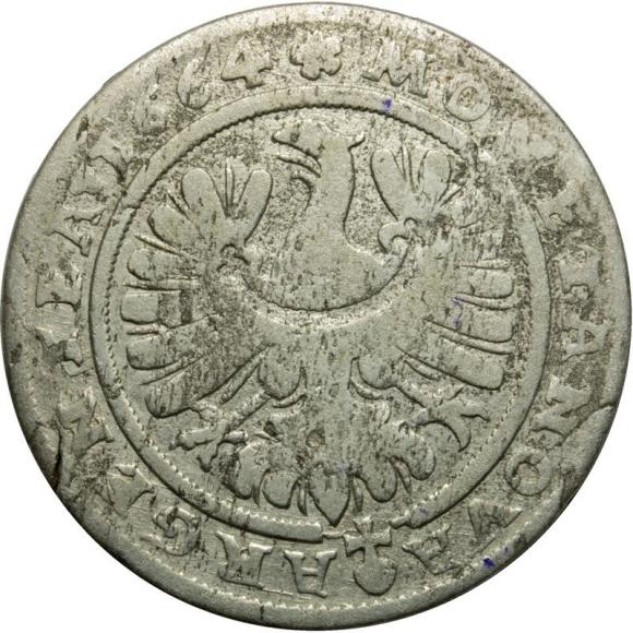 15 krajcarów 1664 Chrystian Wołowski Księstwo Brzesko - Legnicko - Wołowskie Brzeg (2)
