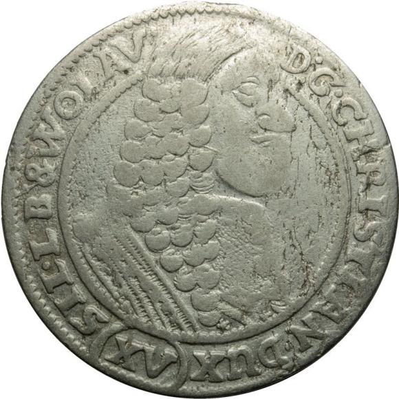 15 krajcarów 1664 Chrystian Wołowski Księstwo Brzesko - Legnicko - Wołowskie Brzeg (1)