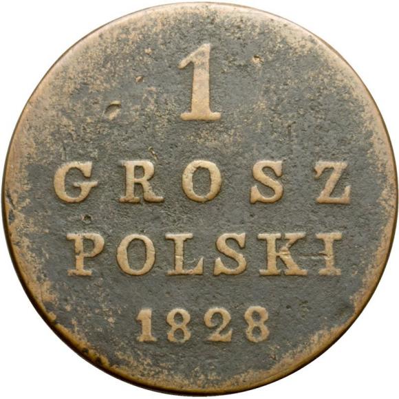 1 grosz 1828 Aleksander I Romanow Królestwo Polskie Warszawa (1)