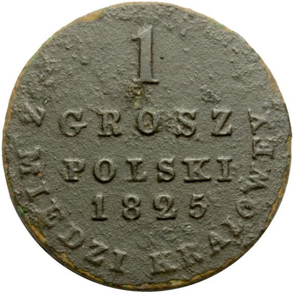 1 grosz 1825 Aleksander I Romanow Królestwo Polskie Warszawa (1)
