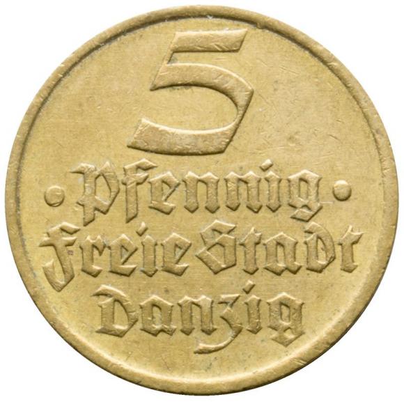 5 fenigów 1932 Wolne Miasto Gdańsk Flądra (1)