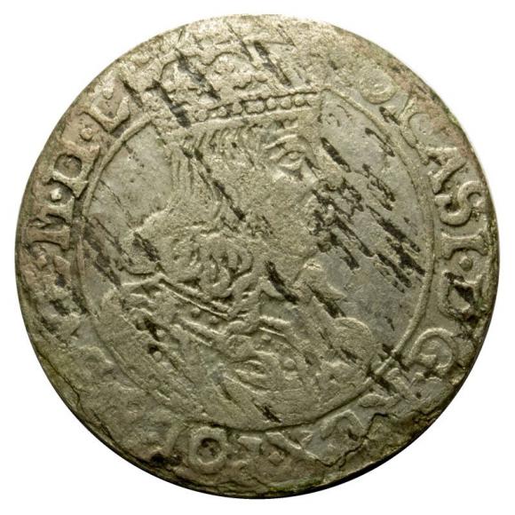 Szóstak 1663 Jan Kazimierz Kraków (1)