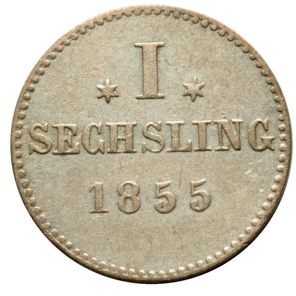 1 sechsling 1855 Hamburg (1)
