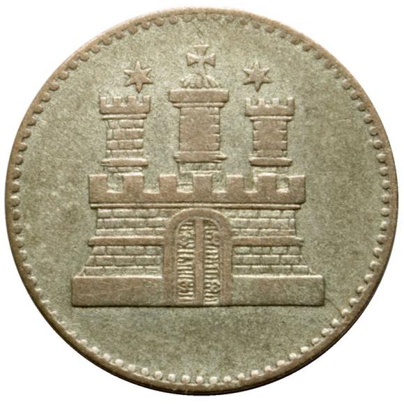 1 sechsling 1855 Hamburg (2)