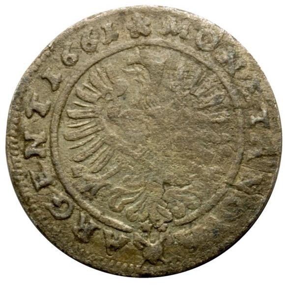 3 krajcary 1661 Ludwik II Brzeski Księstwo Brzesko - Legnicko - Wołowskie (2)