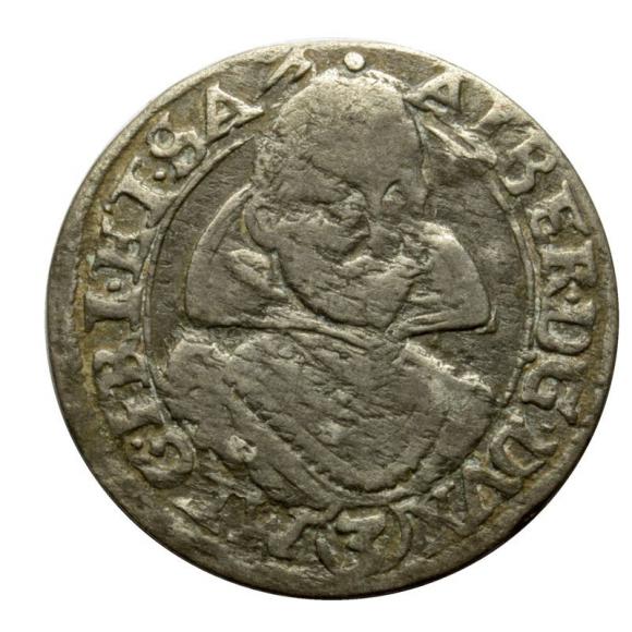 3 krajcary 1631 Albrecht von Wallenstein Księstwo Żagańskie Żagań (1)