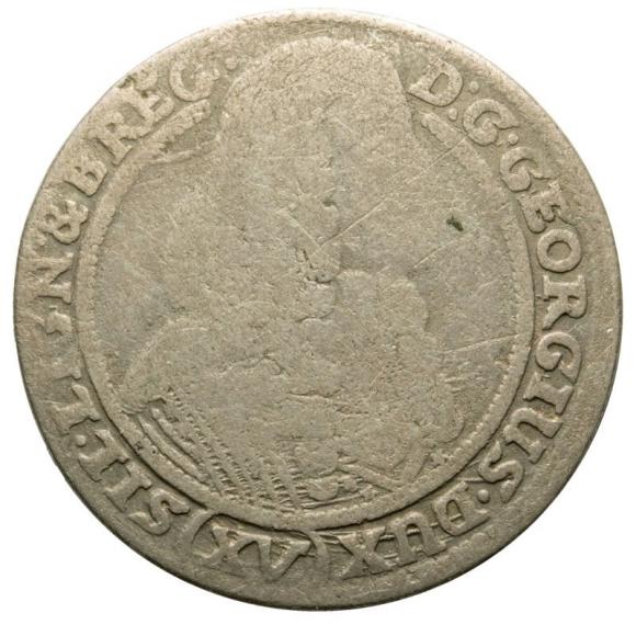 15 krajcarów 1664 Jerzy III Brzeski Księstwo Brzesko - Legnicko - Wołowskie Brzeg (1)