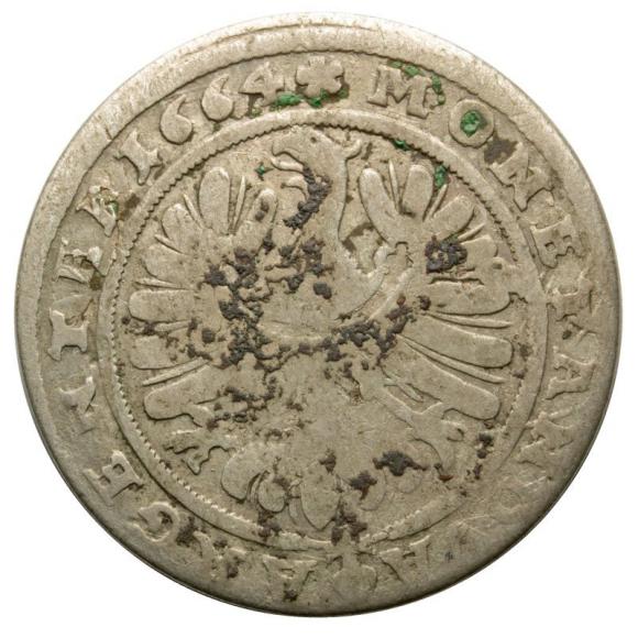 15 krajcarów 1664 Jerzy III Brzeski Księstwo Brzesko - Legnicko - Wołowskie Brzeg (2)