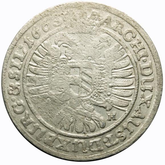 15 krajcarów 1663 Leopold I Habsburg Wrocław (2)