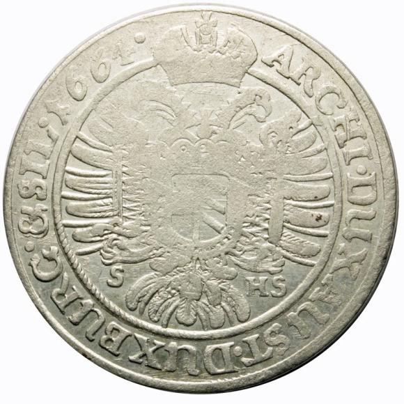 15 krajcarów 1664 Leopold I Habsburg Wrocław (2)