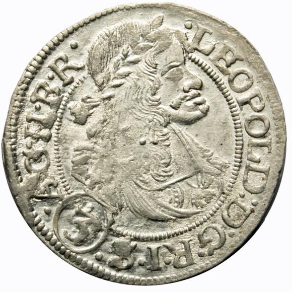 3 krajcary 1670 Leopold I Habsburg Wrocław (1)