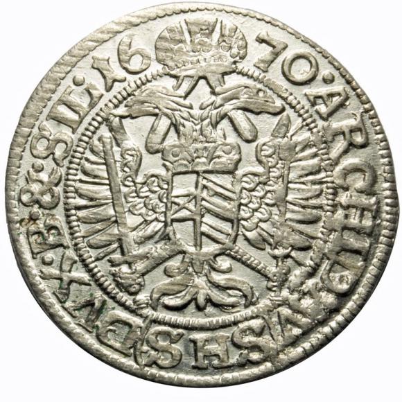 3 krajcary 1670 Leopold I Habsburg Wrocław (2)