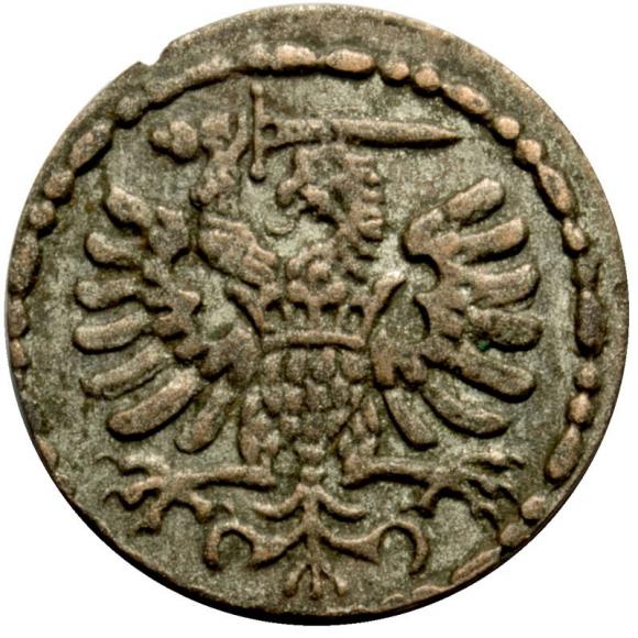 Denar 1592 Zygmunt III Waza Gdańsk (2)
