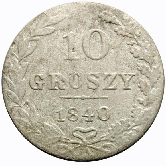 10 groszy 1840 byłe Królestwo Polskie Warszawa (1)